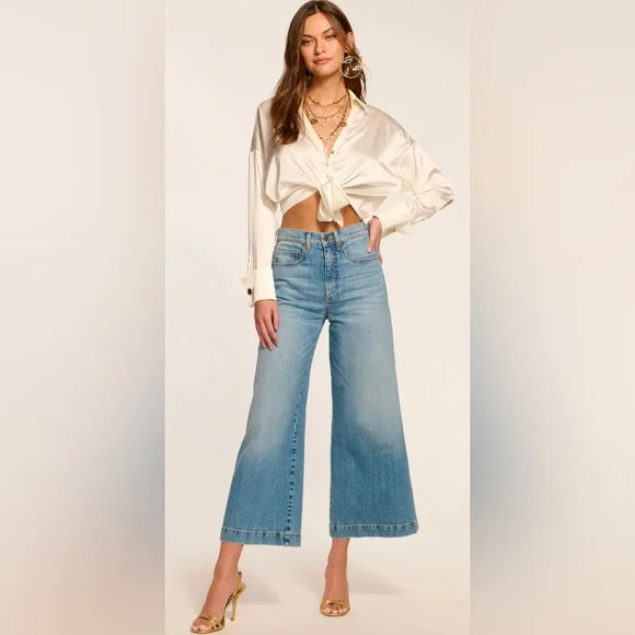 Ramy Brook Wide Leg Cropped Tyra Jean 27 - Picture 1 of 7